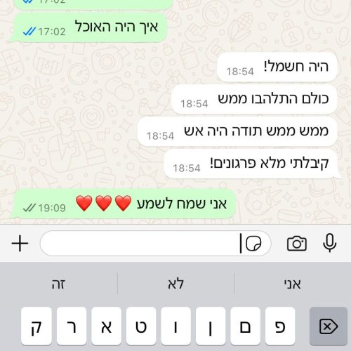 לקוח מרוצה שולחן שוק 30 איש
